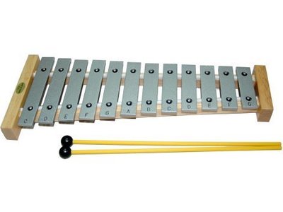 【華邑樂器53032】台製12音鐵琴-銀色 (附紙盒&amp;琴槌 鋁製 奧福節奏樂器)