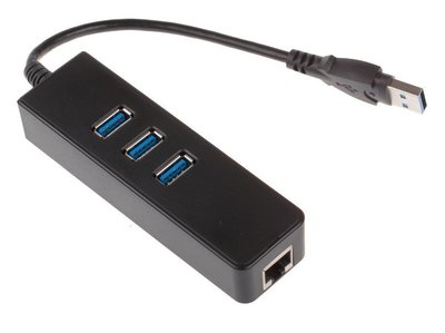 【AQ】USB 3.0 3Port 帶千兆網卡 3.0分線器+Gigabit 網卡 EC-055