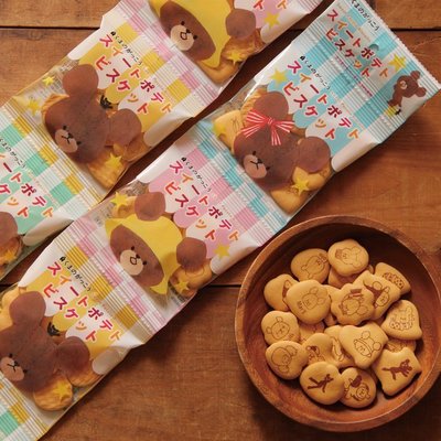 +東瀛go+ HOKKA 4連 小熊學校造型餅乾 小熊造型餅 日本進口 北陸製果 日本餅乾 萬代 四連餅 拜拜