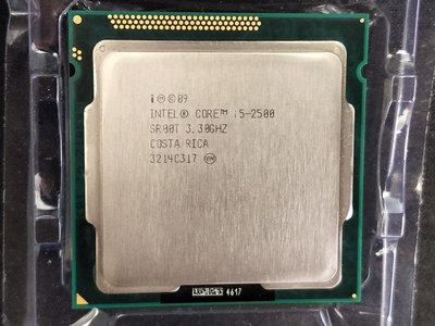 【含稅】Intel Core i5-2500 3.3G SR00T 四核 1155 正式CPU 一年保 內建HD2000