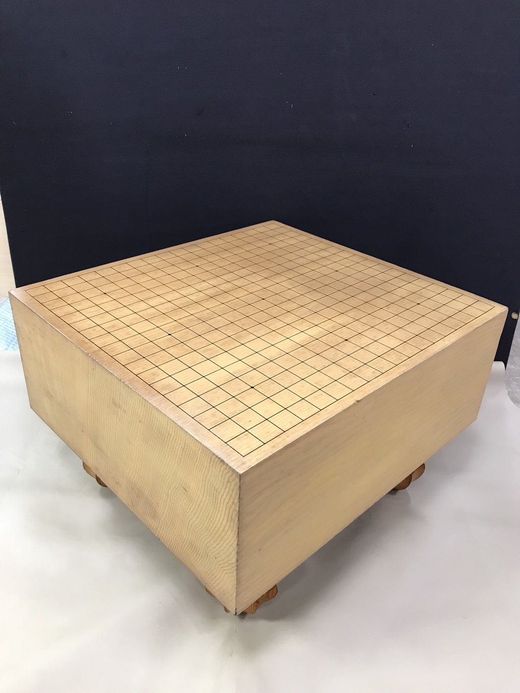 【JP.com】日本中古木製圍棋棋盤囲碁盤6吋棋盤厚17.7cm 19路盤 