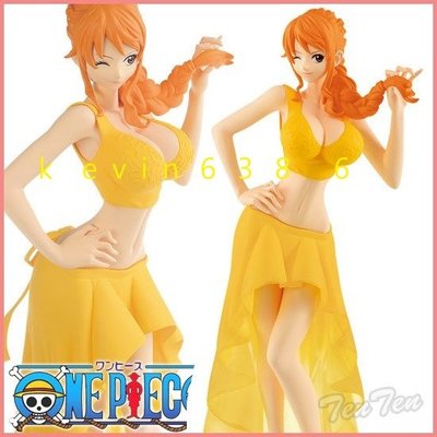 東京都-海賊王 BAP景品ONE PIECE LADY EDGE:WEDDI NAMI娜美(黃衣)人 物高約23公分代理