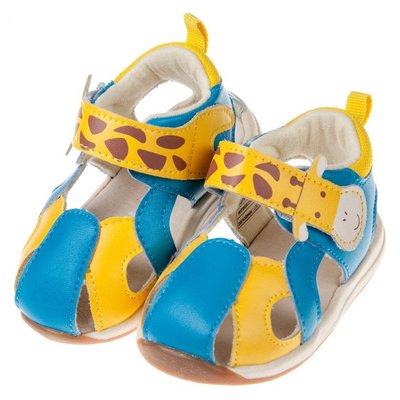 童鞋(12.5~16.5公分)活潑寶寶可愛長頸鹿皮質護趾涼鞋'O8I124K