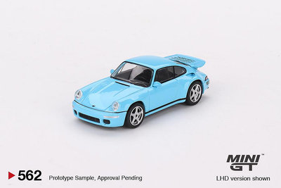 車模 仿真模型車MINIGT 保時捷 1:64 RUF CTR 魯夫 911 合金車模 藍色 562