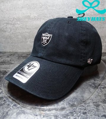 [SREY帽屋]預購＊47 Brand CLEAN UP NFL 奧克蘭突擊者 經典盾牌小LOGO 美國限定 棒球帽老帽