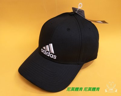 ADIDAS 愛迪達經典款帽子 電繡運動帽 棒球帽 帽子 基本PERF CAP LOGO 可調後扣 S98151黑色