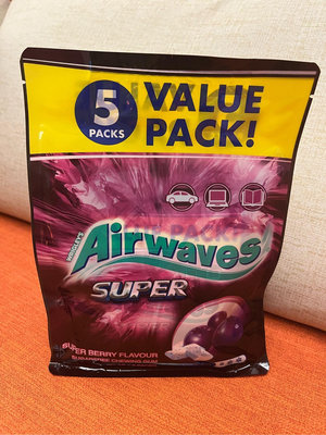Airwaves 紫冰野莓無糖口香糖一組5包*92.4g 479元--可超商取貨付款