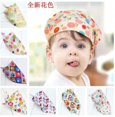 【寶貝屋】 韓國純棉三角巾多用途嬰兒童寶寶口水巾圍兜圍嘴圍脖圍巾包頭巾