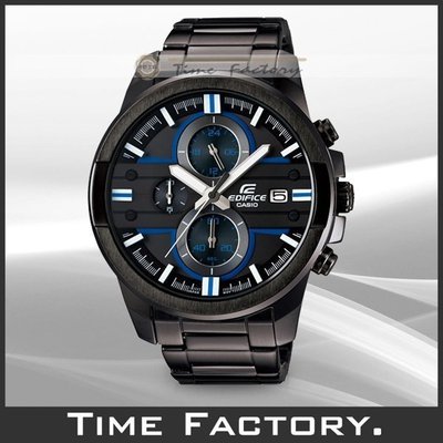 【時間工廠】全新 CASIO 黑藍沉穩極簡賽車錶 EFR-543BK-1A2 (543 1)