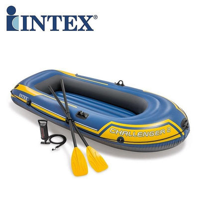 水上設備 游泳 美國INTEX 68367 釣魚船沖鋒舟皮劃艇橡皮 充氣船 氣墊船