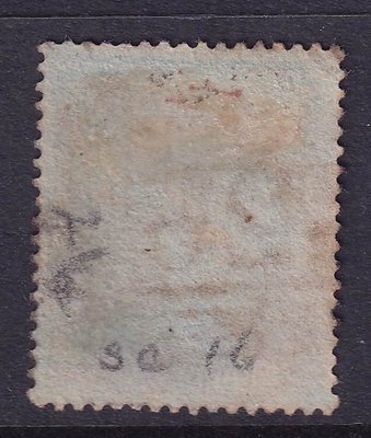 現貨熱銷-英國老郵票1854年細齒小皇冠圖水印紅便士郵票齒孔上移位舊票一枚爆款