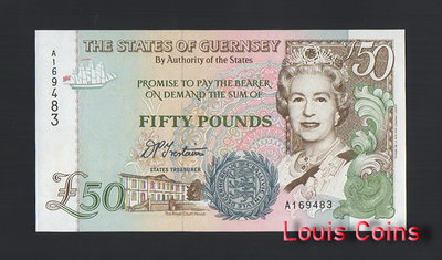 【Louis Coins】B1882-GUERNSEY-ND (1996)根西島紙幣,50 Pounds