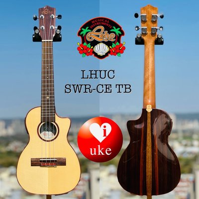 【iuke】 LEHO LHUC-SWR-CE TB 23吋雲杉玫瑰木缺角面單ukulele(附Band U1.2拾音器)iuke強力推薦