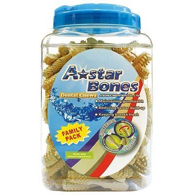超取限4桶 公司貨附發票ABones刷頭亮白潔牙骨-家庭號SS/S/M(桶裝1100G)A-Star Bone