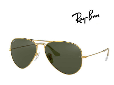 【珍愛眼鏡館】 Ray Ban 飛行員復古雷朋太陽眼鏡 RB3026 L2846 金框墨綠鏡片 62mm大版 公司貨