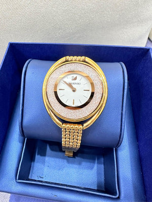 SWAROVSKI 施華洛世奇Crystalline 璀璨金色款水晶手錶