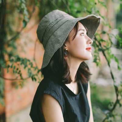 日本設計款 大沿漁夫帽棉麻蝴蝶結防曬遮陽帽 修飾小臉 防UV紫外線 可摺疊易攜帶 造型可凹