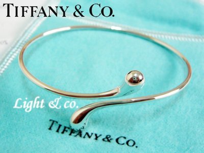 【Light &amp; co.】專櫃真品已送洗 TIFFANY &amp; CO 925純銀 稀少款 銀珠 水滴 圓型 手環