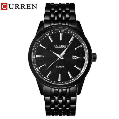 CURREN/卡瑞恩8052 男士鋼帶手錶日歷男錶 流行時尚商務男錶外貿