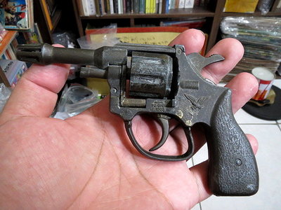 【 金王記拍寶網 】 (常5) H267 早期台灣50~60年代老玩具 全金屬製老玩具槍 左輪手槍 罕見 (正老品)