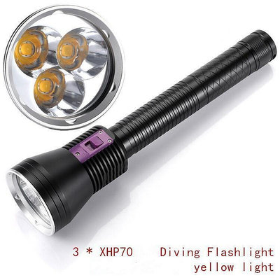 現貨：新款3 LED xhp70潛水手電筒超亮強光大功率照明磁控開關防水照明白光黃光3P70潛水燈 市集 全臺