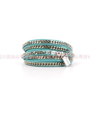 現貨 VITA FEDE Capri 5 Wrap Bracelet 5圈鏈條皮手環 Tiffany蒂芬妮綠 1號 S號