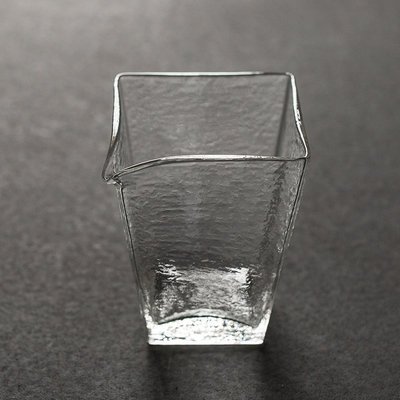 “正品”日式四方玻璃錘紋公道杯 加厚耐熱手工公杯茶海分茶器 功夫茶具