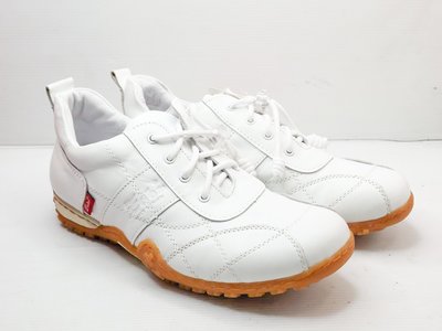 零碼鞋 28.5號 Zobr路豹 純手工製造 牛皮氣墊休閒男鞋 B709 白色  特價:1090元