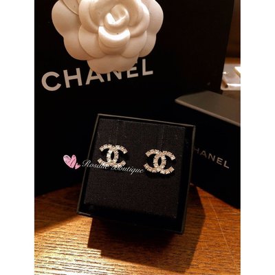 【二手正品】全新Chanel 水鑽Logo耳環 - 預約代購 有現貨