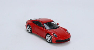 MiniGT 1:64 保時捷雙門跑車模型Porsche 911 992 Carrera S 紅色