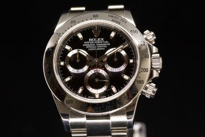 暫售【稑閩精品 LUMIN】 Rolex 勞力士 116520 亂碼 藍夜光 黑色面盤 絕版增值中 代購各款名錶