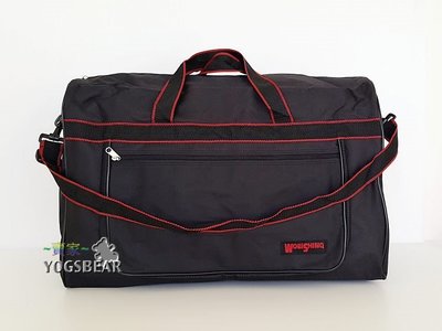 【YOGSBEAR】H 台灣製造 W~S 手提包 行李袋 手提袋 側背包 旅行袋 內附長背帶 特大 黑
