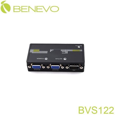 【MR3C】請先詢問貨況 含稅附發票 BENEVO BVS122 磁吸式 2埠VGA螢幕分配器 (D-sub)