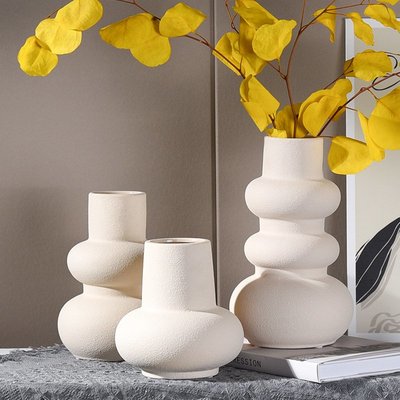 花瓶陶瓷花瓶ins風高顏值素簡約鮮花插花花器樣板房餐桌家居飾品擺件