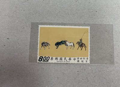 特68 百駿圖古畫郵票 原膠 共1枚