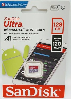 Sandisk Ultra microSD 128Gb UHS-I 120MB/s･microSDXC 128G 公司貨