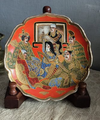 白明月藝術／古物雜貨店  早期日本手繪瓷盤