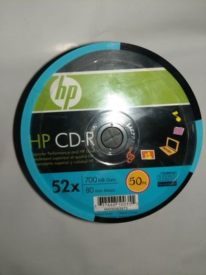 139（電腦）光碟片 CD-R 700M 52x 全新未拆 HP 品牌 空白Disk 可錄式光碟片 50片裝 塗裝漂亮 燒錄片（5）
