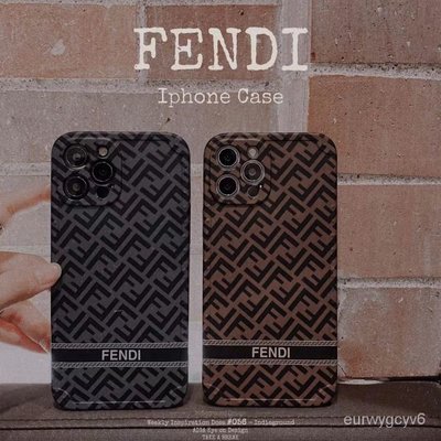 100％原廠潮牌FENDI雙F芬迪iPhonexsmax蘋果12pro手機殼78Plus男女xr情侶11軟套 手機保護套