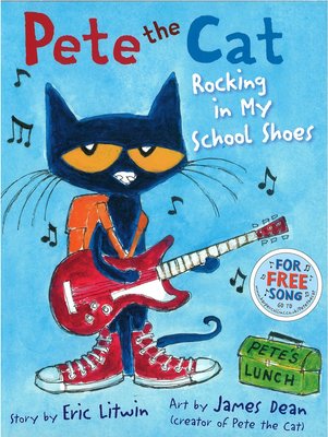 ＊小貝比的家＊PETE THE CAT ROCKING IN MY SCHOOL SHOSE/平裝+CD/3~6床邊故事