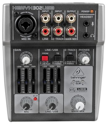 立昇樂器 德國BEHRINGER 混音器 XENYX Q302USB 五軌 可當錄音介面