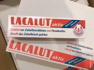 現貨- Lacalut 原裝進口 樂固特 AKTIV 強化牙膏 100ml（最低購買量：2條）