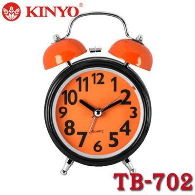 【MR3C】含稅附發票 KINYO金葉 TB-702 橘色 馬卡龍雙鈴鬧鐘