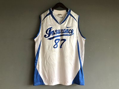 NIKE 復古緞面 亮面球衣 TEAM Basketball 中華隊藍白配色