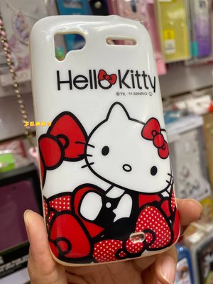 HTC-Sensation 感動機 ♥庫存出清♥ 彩繪卡通軟背殼-蝴蝶結貓貓