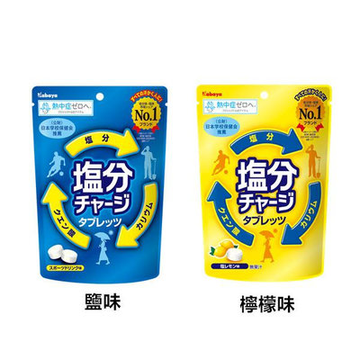 +東瀛go+ Kabaya 卡巴 鹽味糖/檸檬鹽味糖  81g 鹽糖 檸檬味 糖錠 夏日 日本必買 日本進口