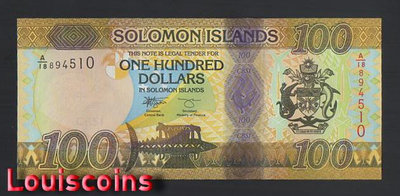 【Louis Coins】B1245-SOLOMON ISLANDS-2023所羅門群島紙幣,100 Dollars(64)
