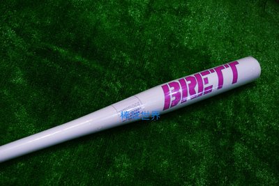 棒球世界 全新BRETT平衡型F16慢速壘球木棒白色款式6折桃紅標