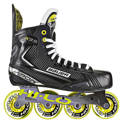 冰球新款Bauer X3.5冰球輪滑鞋青少年成人中級陸地冰球鞋直排輪曲棍球