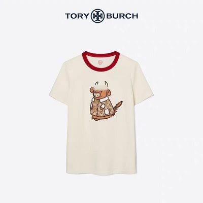 【King女王代購】 美國 Tory Burch 最新款牛年限定短袖T恤上衣（S，M，L三個size）